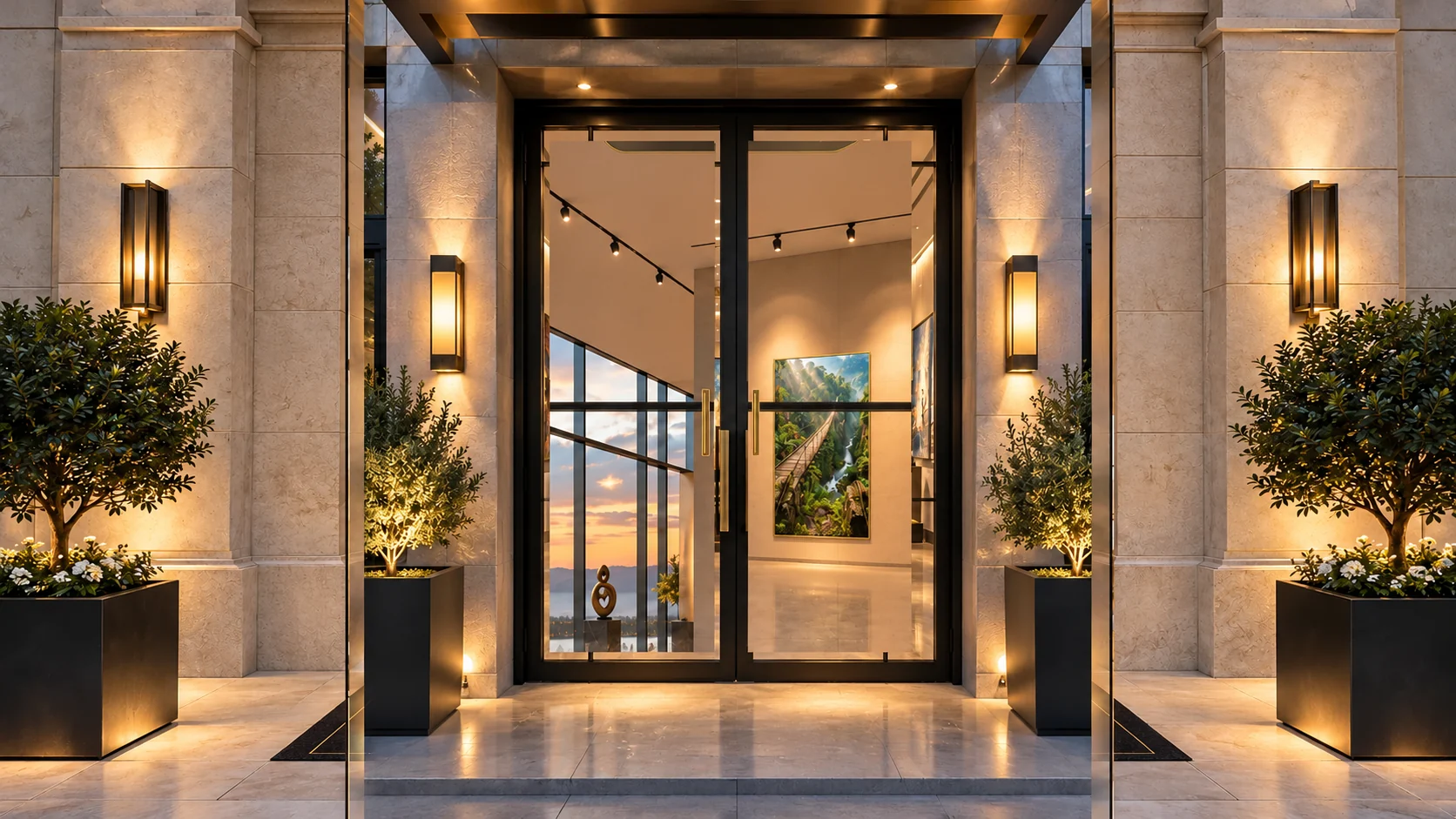 Elegant architectural entrance to the Grand Gallery